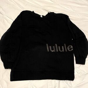 Lululemon Perfectly Oversized Logo Crew Black Size 10